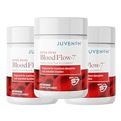 Juvenon BloodFlow-7 Nitric Oxide Supplement 60 Count Pack of 3