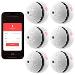 Smart Smoke Detector 6-Pack with 10-Year Battery