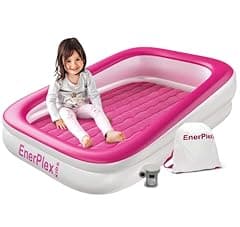 EnerPlex Inflatable Toddler Travel Bed with Bumpers