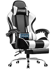 GTPLAYER Gaming Chair with Footrest and Lumbar Support