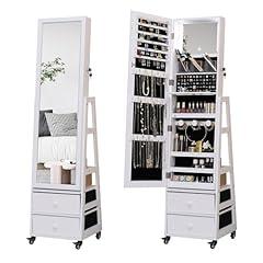 MASMIRE Standing Mirror Jewelry Cabinet