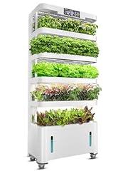 Woolooloo Large Hydroponics Growing System Kit, 5-Tier Indoor Herb Garden with Smart Climate Control, Auto Misting, Full Spectrum Grow Light, Vertical Hydroponic System for Home or Commercial