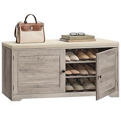 VASAGLE Shoe Storage Bench with Cushion