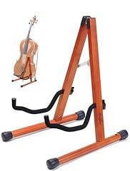 Musbeat Wooden Cello and Guitar Stand with Bow Holder