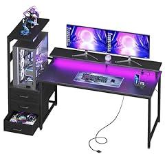 AODK Gaming Desk with USB & LED