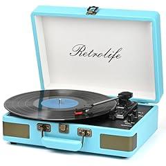 Retrolife Bluetooth Portable Suitcase Record Player