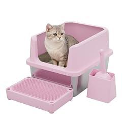 Rizzari Pink Cat Litter Box with Scoop