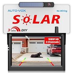 AUTO-VOX Solar Wireless Backup Camera with 5" Monitor