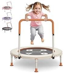 BCAN Toddler Trampoline, Adjustable Handle, Beige