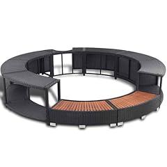 vidaXL Black Hot Tub Surround