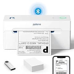 POLONO Bluetooth Thermal Shipping Label Printer