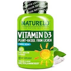 NATURELO Vitamin D3 2500 IU Vegan Supplement