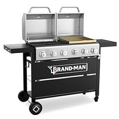 Brand-Man Griddle Grill Combo 6-Burner