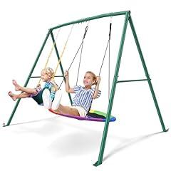 Trekassy Backyard Swing Set with Metal Stand