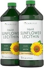 Carlyle Sunflower Lecithin Liquid 16 oz 2 Pack