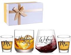 JOVGANK Wedding Gift Glass Set