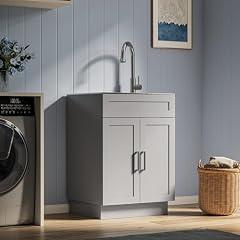 ANCTOR 24 Inch Stainless Steel Laundry Sink Cabinet
