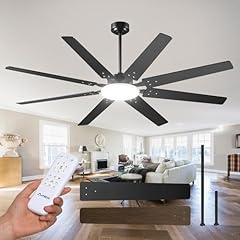 Amico 72-Inch Black Ceiling Fan with Light