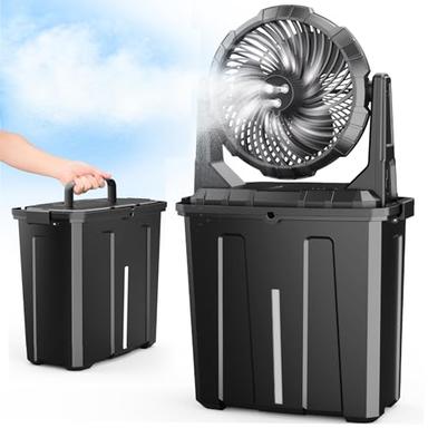 Portable misting fans