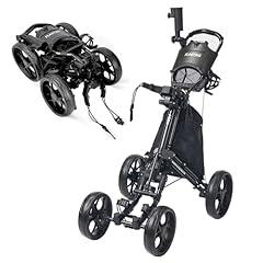 FLAGTAG 4-Wheel Folding Golf Push Cart