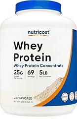 Nutricost Unflavored Whey Protein Powder, 5 Pounds