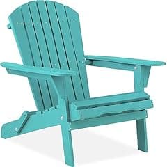 Adirondack Chair, Wooden Folding, Turquoise