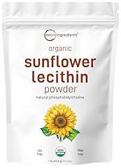 Organic Sunflower Lecithin Powder, 1 Pound