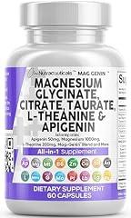 Magnesium Glycinate Complex 1000mg Supplement - 60 Count