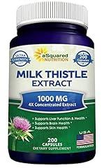 aSquared Nutrition Milk Thistle Supplement 1000mg