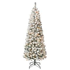 National Tree Company Pre-Lit Acacia Flocked Christmas Tree