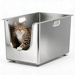 PTFFF Stainless Steel Extra Large Cat Litter Box