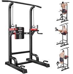 Pooboo Power Tower Fitness Equipment with Elastic Ropes