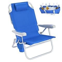 Sunnyfeel Low Beach Chair with Cooler Bag
