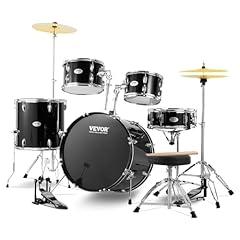 VEVOR 5-Piece Adult Drum Set, Black