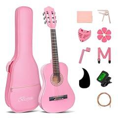 BESYOU Beginner Acoustic Guitar Starter Kit Pink