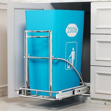 under cabinet trash can
