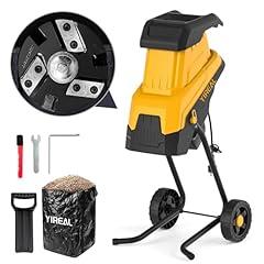 Yireal 3-Blade Electric Wood Chipper Mulcher