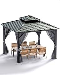GarveeLife Hardtop Gazebo with Metal Roof