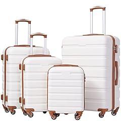 Coolife Family Set Luggage - Apricot White
