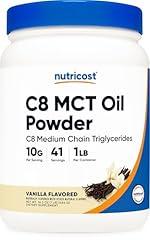 Nutricost C8 MCT Oil Powder Vanilla 1LB