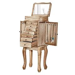 Emfogo Jewelry Armoire with Mirror and Drawers