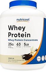 Nutricost Vanilla Whey Protein Powder, 5 Pounds