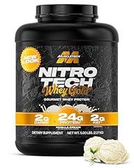 MuscleTech Nitro-Tech Whey Protein Powder, French Vanilla Cream, 5LB