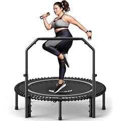 BCAN Mini Rebounder Trampoline with Adjustable Handle