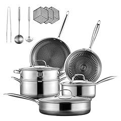 USELUCK 15-Piece Nonstick Cookware Set