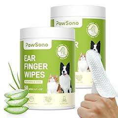 PawSono Ear Finger Wipes for Pets