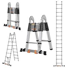 DEZEX Telescoping Ladder 16.5 FT Stainless Steel