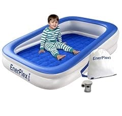 EnerPlex Kids Inflatable Travel Bed Blue