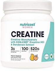 Nutricost Creatine Monohydrate Powder, Peach Mango, 100 Servings