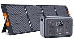 ALLWEI LiFePO4 Solar Generator 1200W with 200W Panel